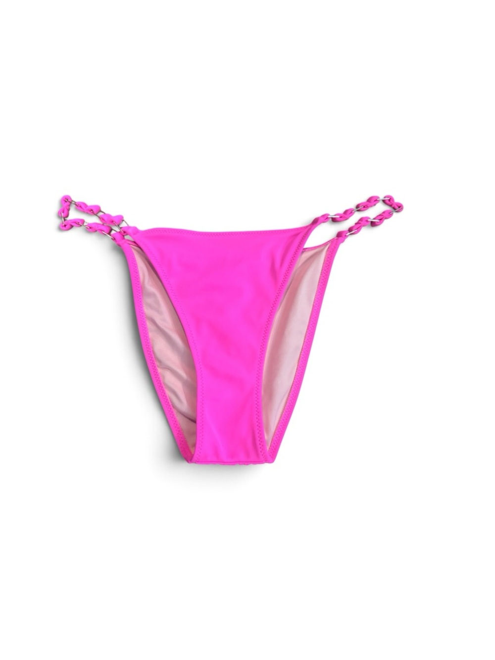 Victoria's Secret Hot Pink Bikini Bottom with Braided Side Straps